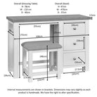 Dorset Dressing Table and Stool Ivory,Moon Grey,White