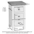 Dorset Small Bedside Ivory,White,Moon Grey