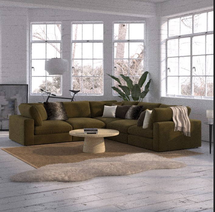 Eden 4 Seat Corner Sofa Manolo Mist,Manolo Seaspray,Manolo Dusk
