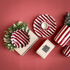 Espresso Striped Cups, Tramonto Red