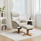 Eve Reclining Swivel Chair Pebble Leather/Match