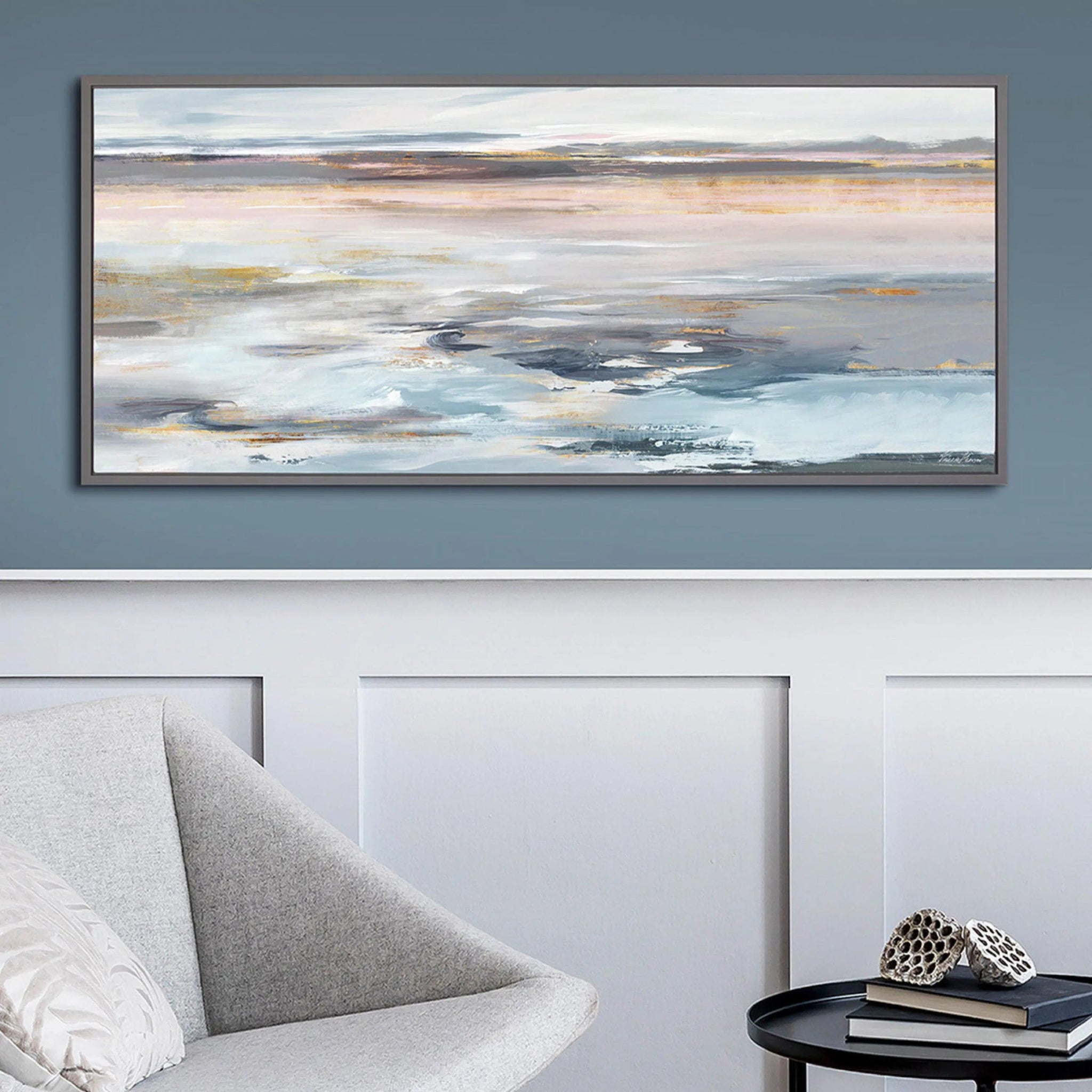 Even Tide Framed Canvas