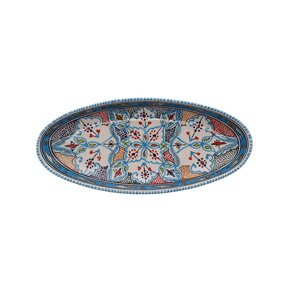 Extra Large Hand Made Oval Dish, Aquamarine