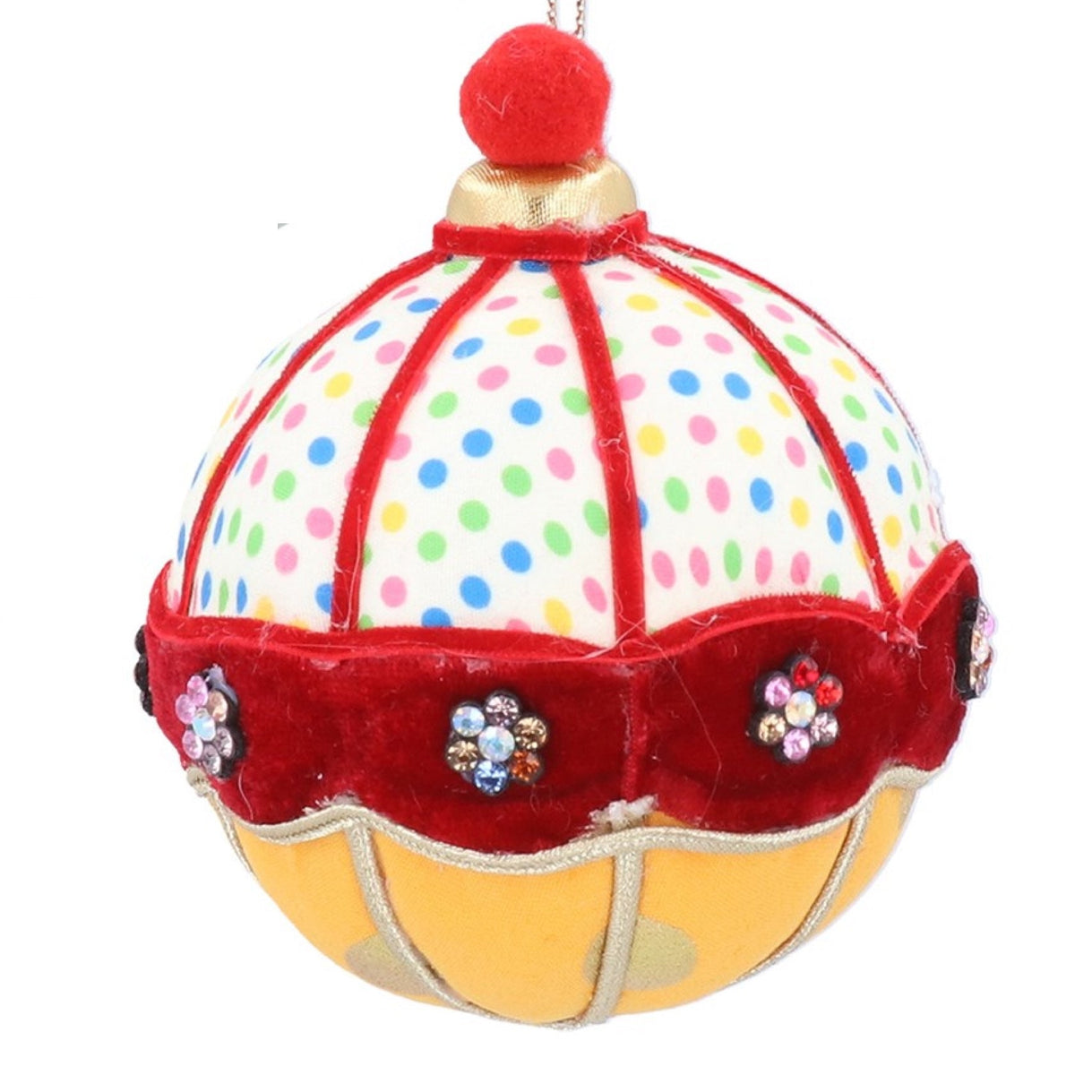 Fabric Ball, Christmas Circus - Angela Reed - Christmas Decorations