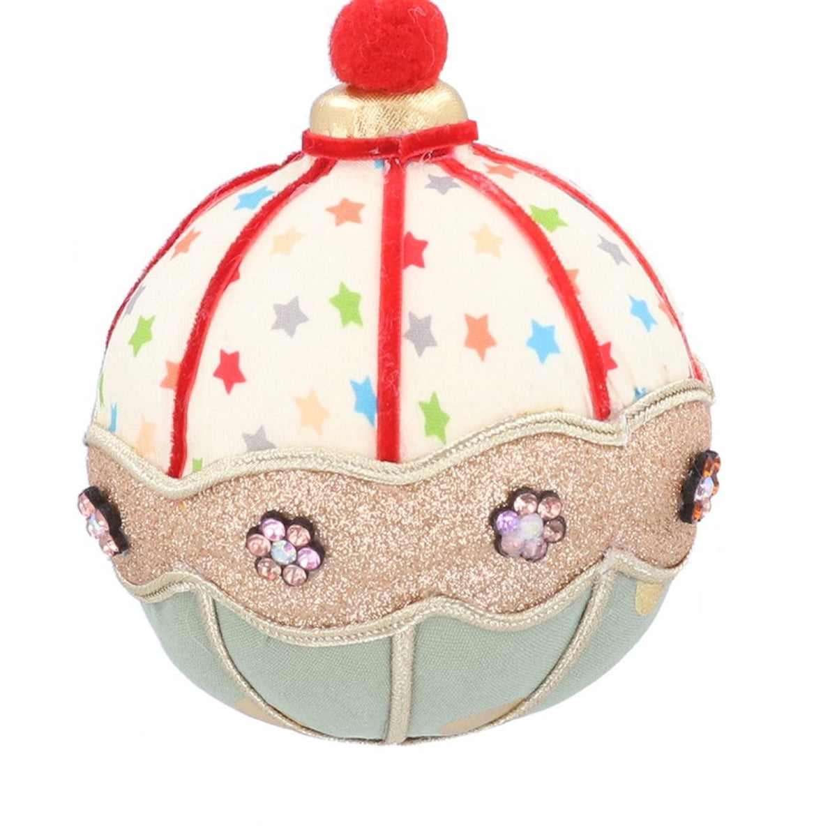 Fabric Ball, Christmas Circus - Angela Reed - Christmas Decorations