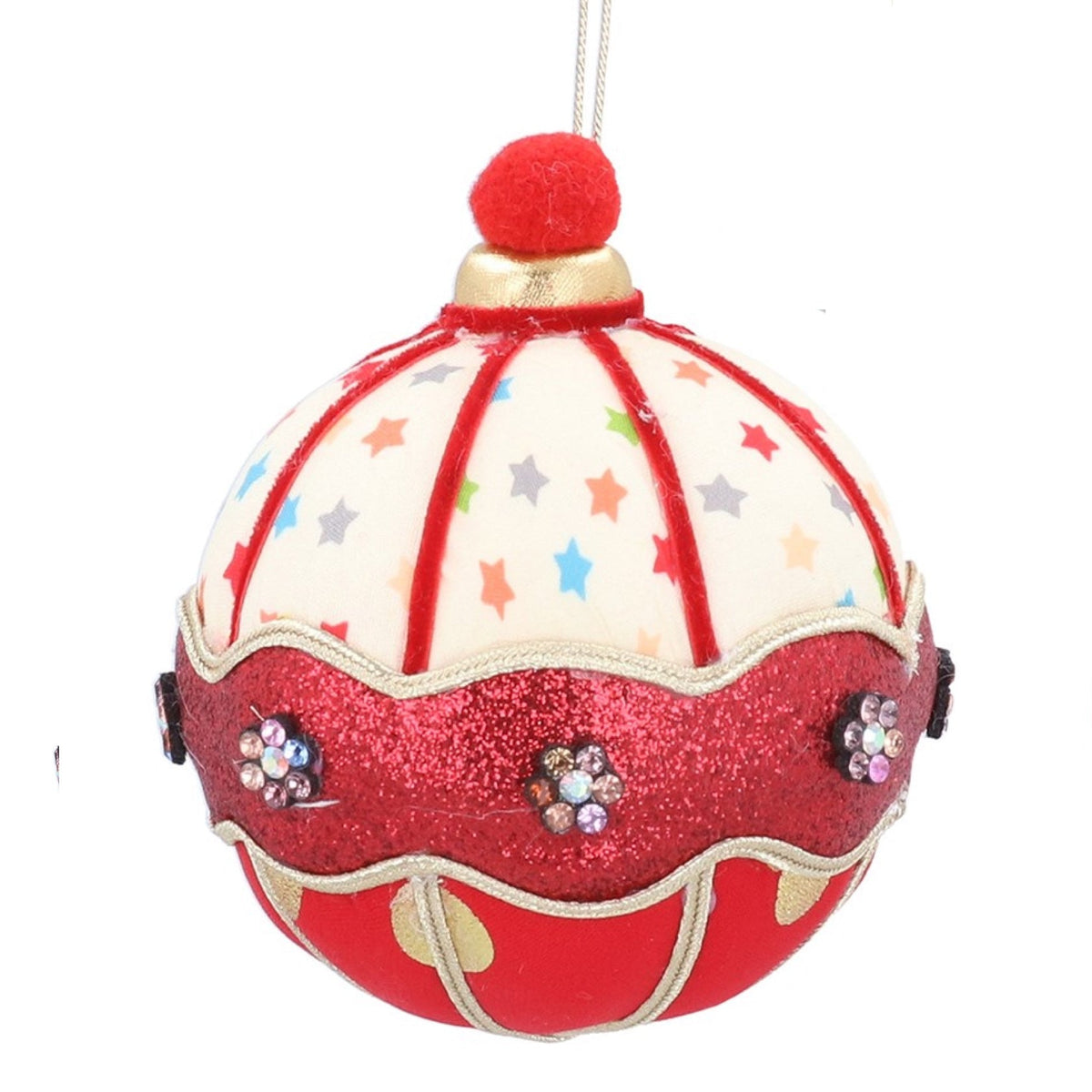 Fabric Ball, Christmas Circus - Angela Reed - Christmas Decorations