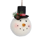 Fabric Snowman Head Bauble, Assorted - Angela Reed - Christmas Decorations
