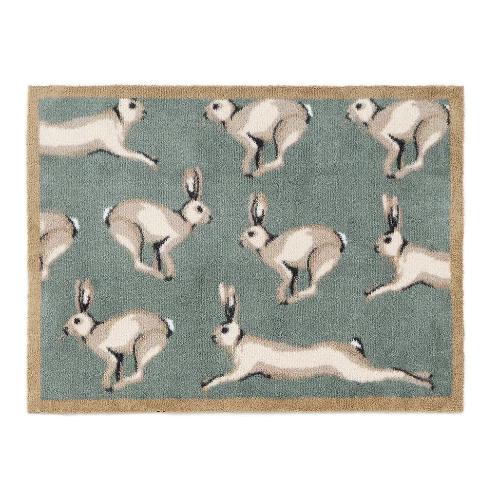 Farmhouse Hares Washable Doormat