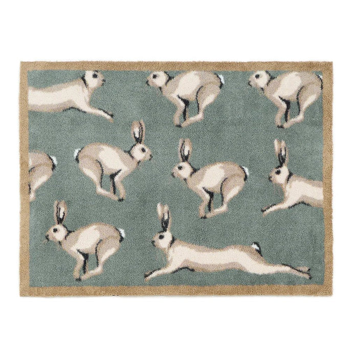 Farmhouse Hares Washable Doormat