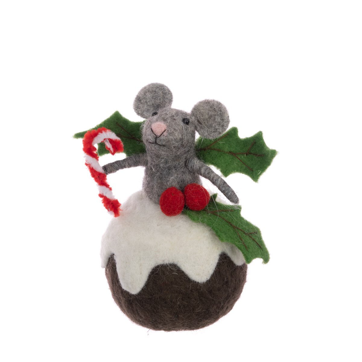 Felt Christmas Pudding Mouse - Angela Reed - Christmas Decorations
