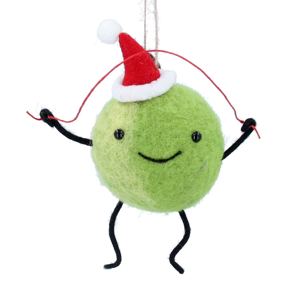 Felt Christmas Sprout with Skipping Rope - Angela Reed - Christmas Decorations