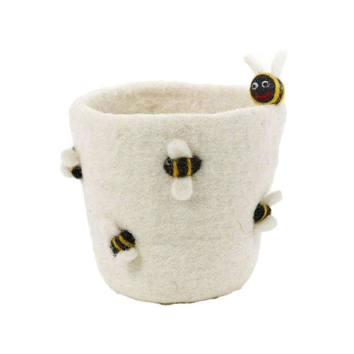 Felt Honey Bee Plant Pot
