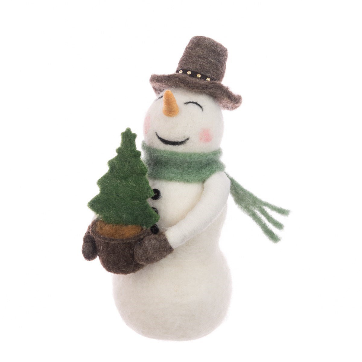 Felt Snowman with Tree - Angela Reed - Christmas Decorations