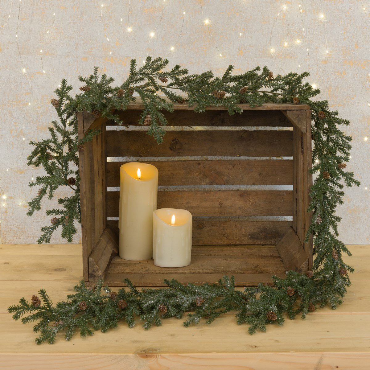 Frosted Teardrop Garland 180cm - Angela Reed - Christmas Decorations