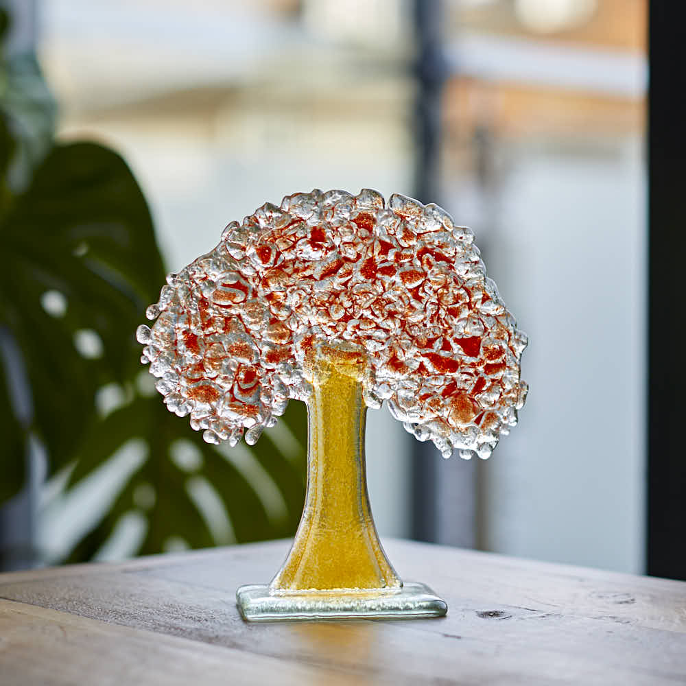 Fused Glass Tree, Autumn