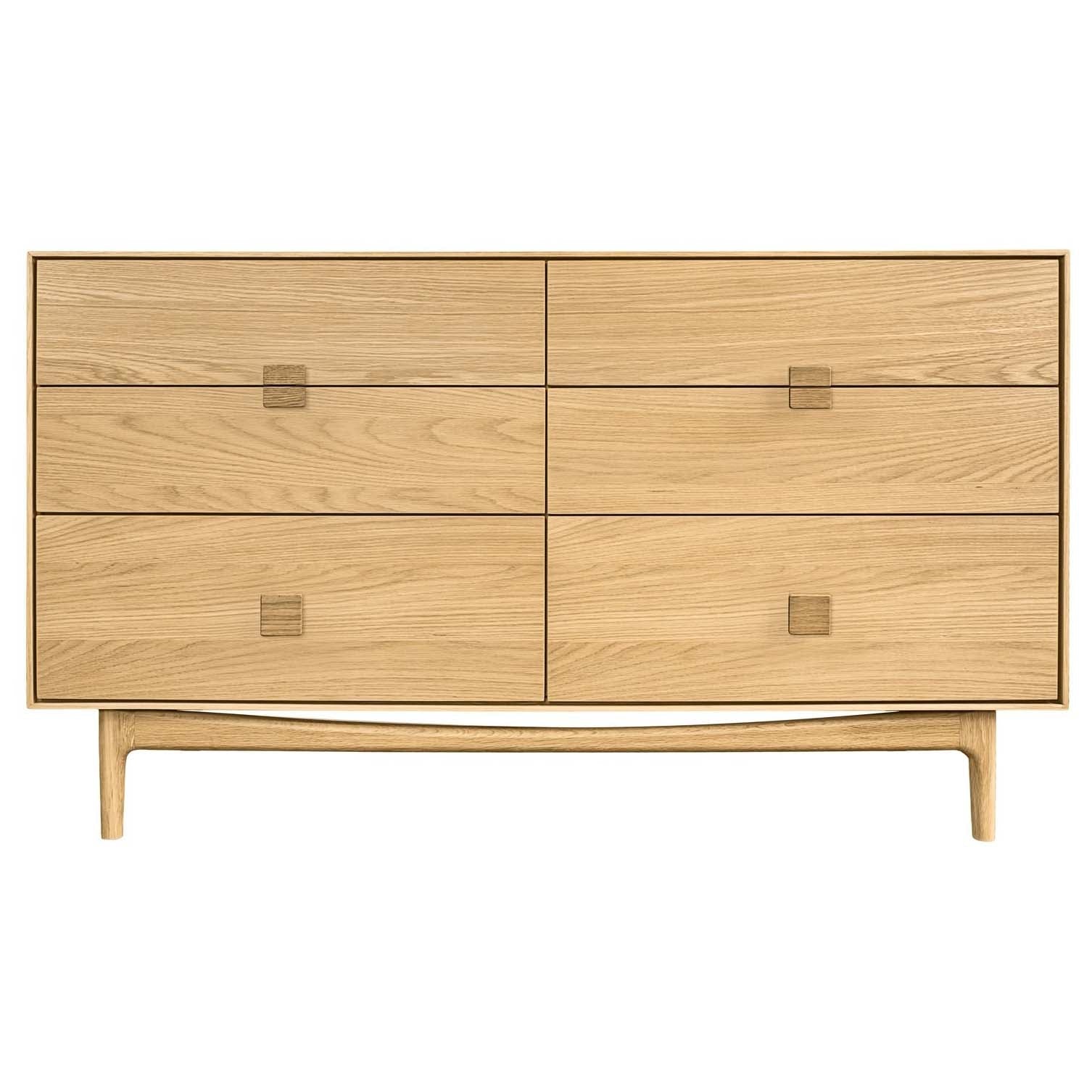 G Plan Larsen Oak 6 Drawer Wide Chest of Drawers - Angela Reed -