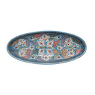 Giant Hand Made Oval Dish, Aquamarine