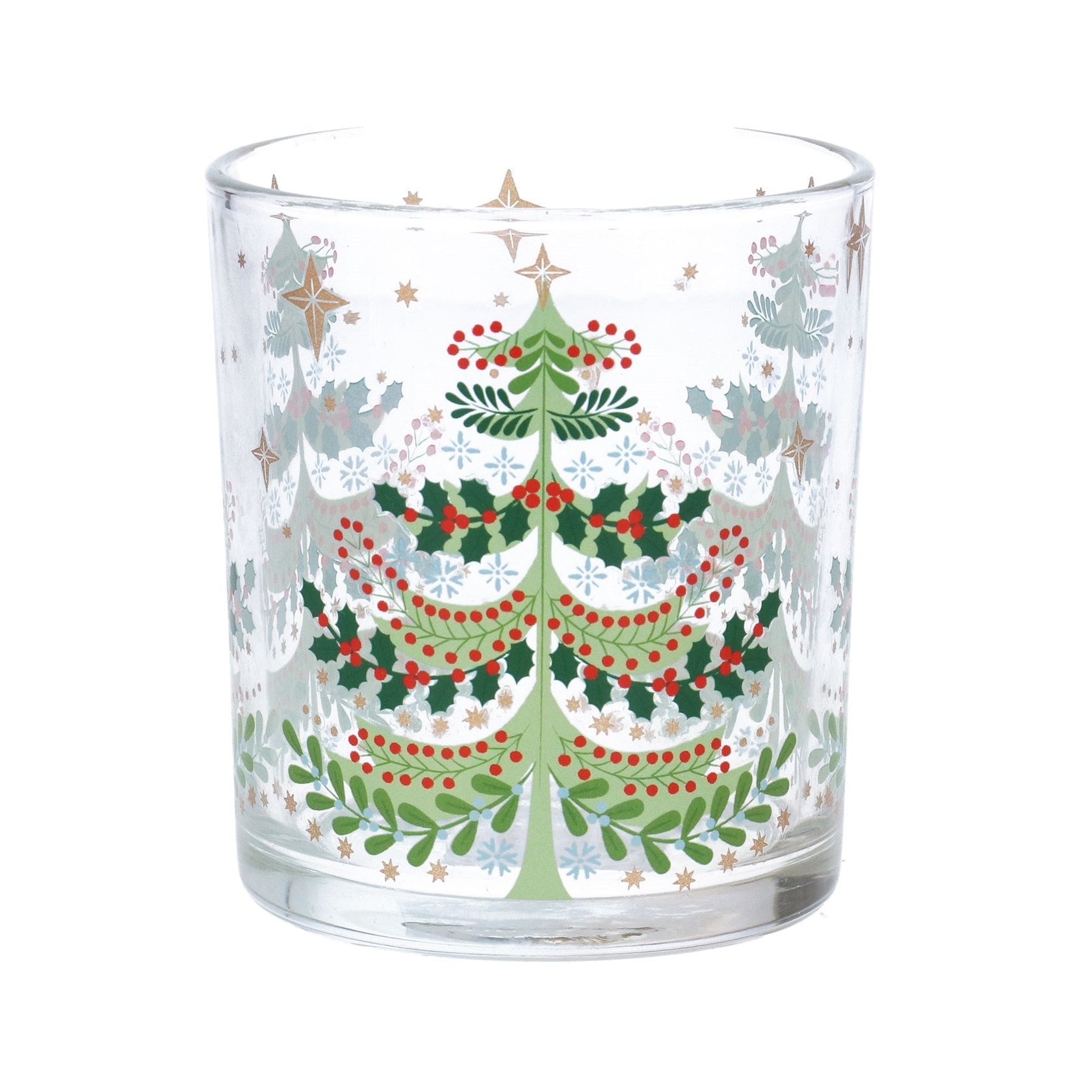 Glass Alpine Tree Votive - Angela Reed - Christmas Decorations
