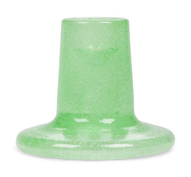 Glass Candleholder Pearl White,Old Rose,Malachite Green,Mineral Blue