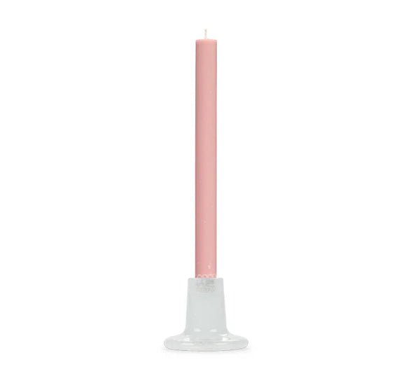 Glass Candleholder Pearl White,Old Rose,Malachite Green,Mineral Blue