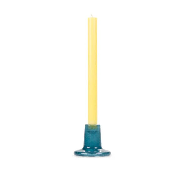Glass Candleholder Pearl White,Old Rose,Malachite Green,Mineral Blue