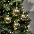 Gold Stick Man Glass Bauble