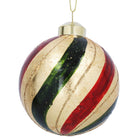 Green and Red Swirl Bauble - Angela Reed - Christmas Decorations