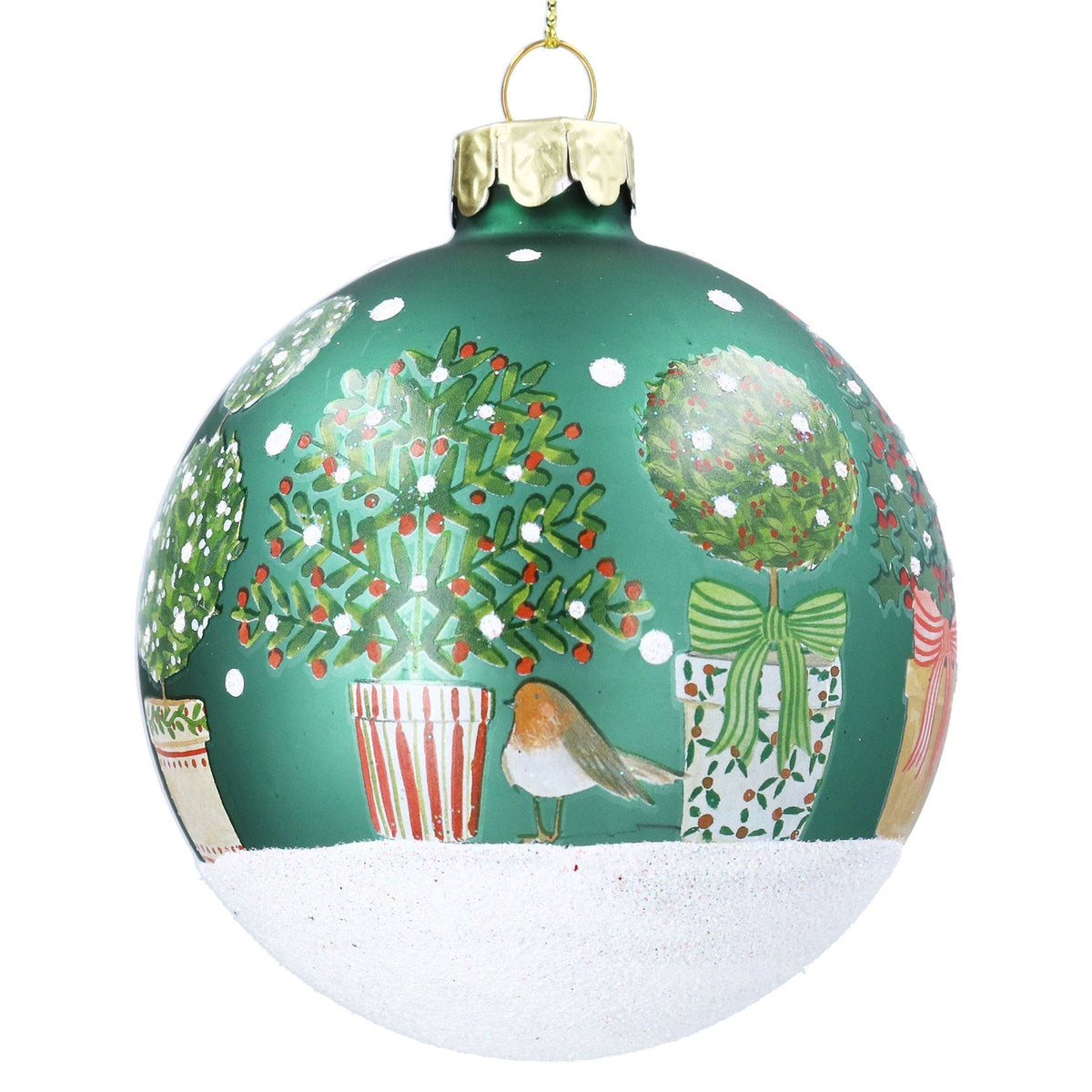 Green Christmas Topiary Bauble - Angela Reed - Christmas Decorations