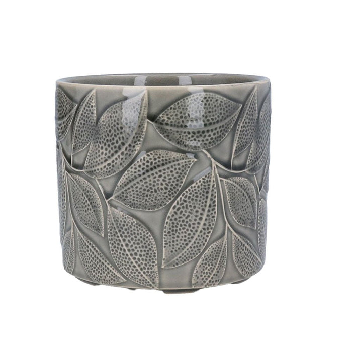 Grey Leaves Plant Pot Large