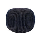 Hand Knitted Pouffe Navy,Mustard,Copper
