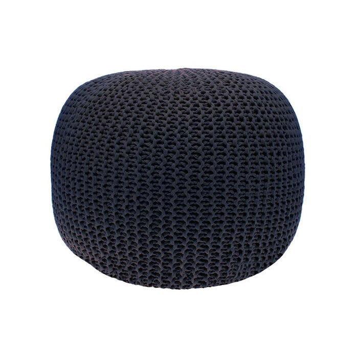 Hand Knitted Pouffe Navy,Mustard,Copper
