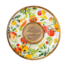 Handcrafted Mango Wood Chip and Dip Bowl, Tomato