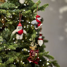 Handmade Felt Santa Yeti Hanging Decoration
