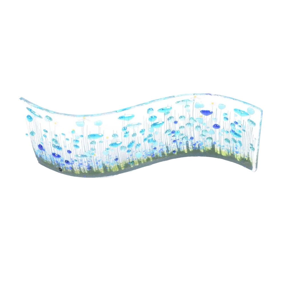 Handmade Glass Cornflower Wave