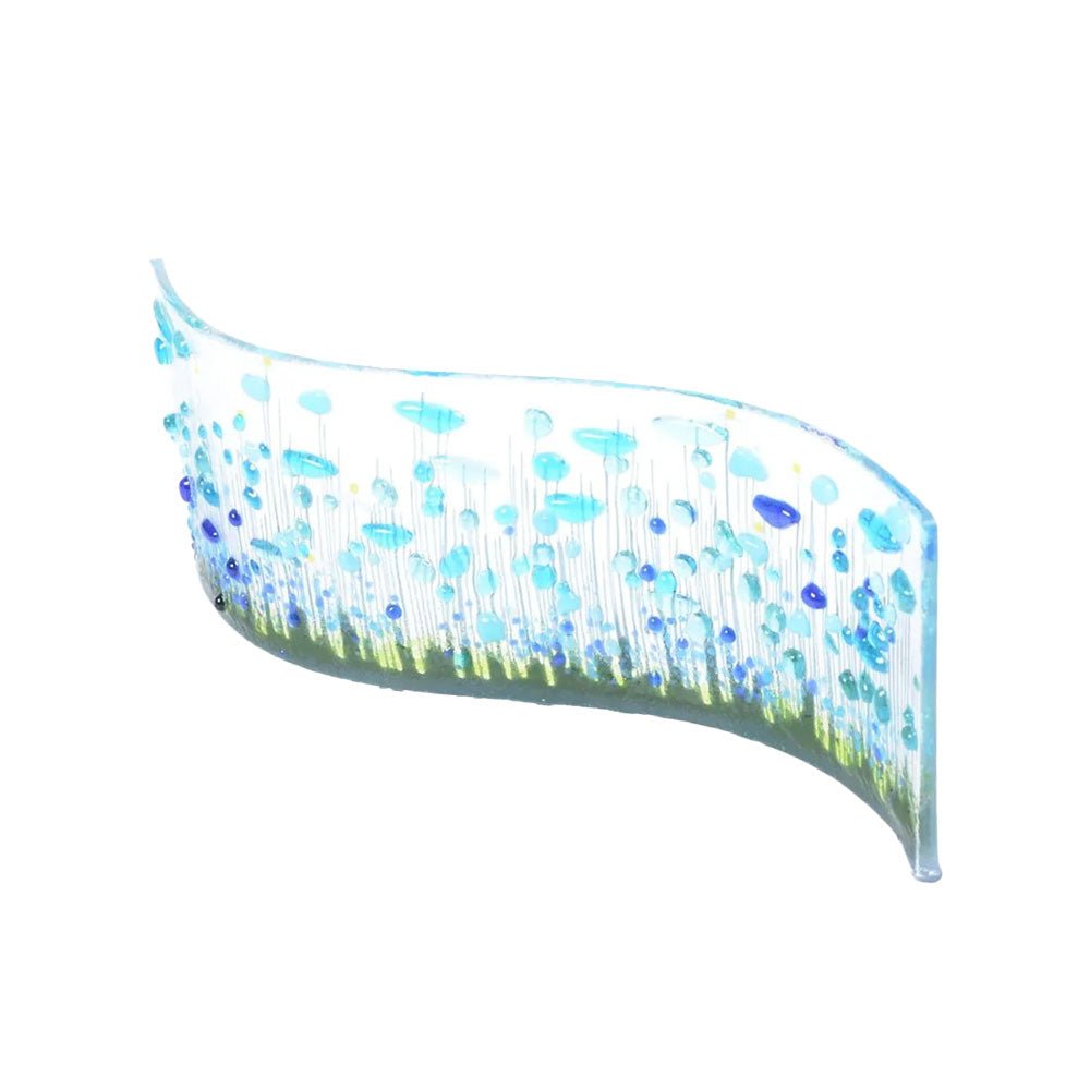 Handmade Glass Cornflower Wave