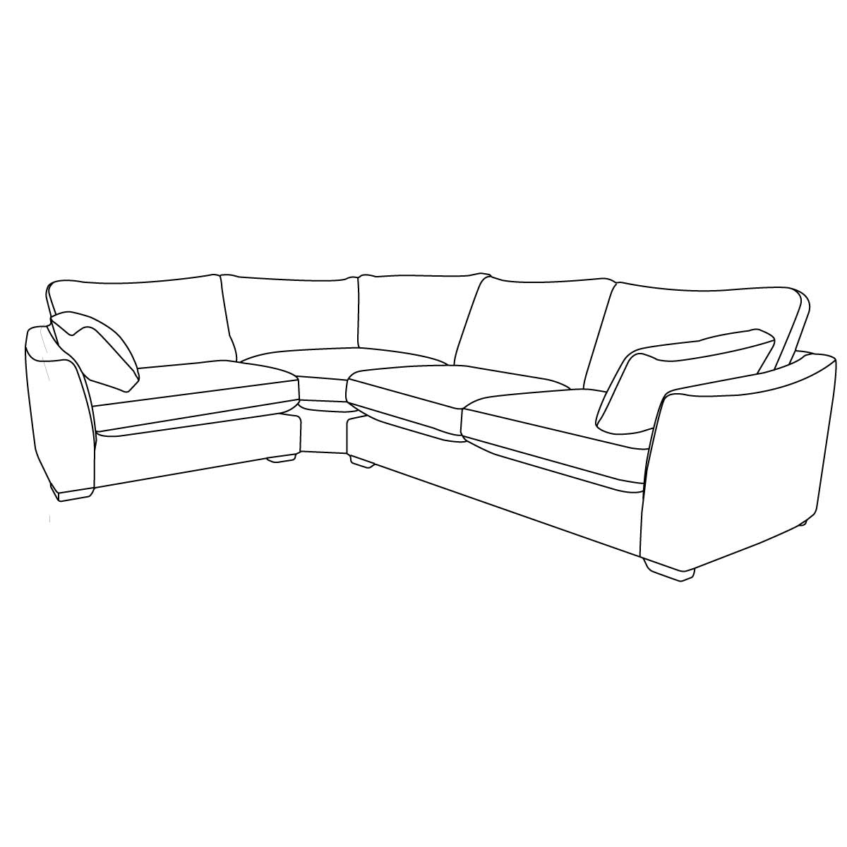 Henley Corner Sofa Small Corner Sofa / Manolo Natural (B)