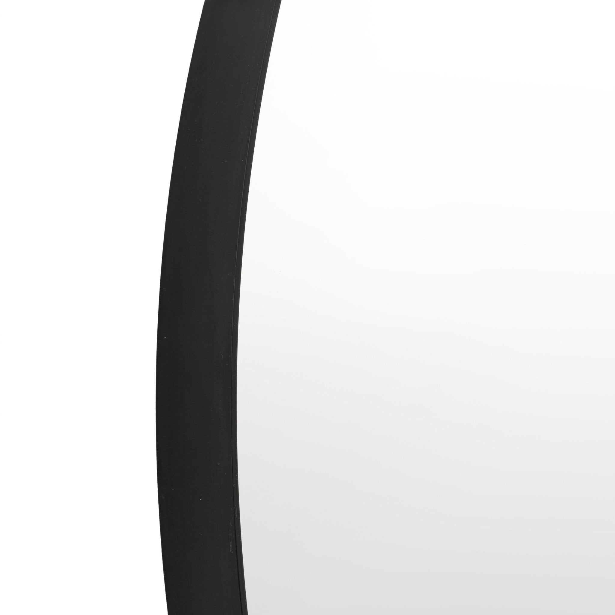 Holworth Large Round Mirror, Black