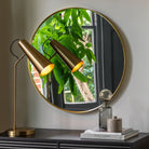 Holworth Large Round Mirror, Gold