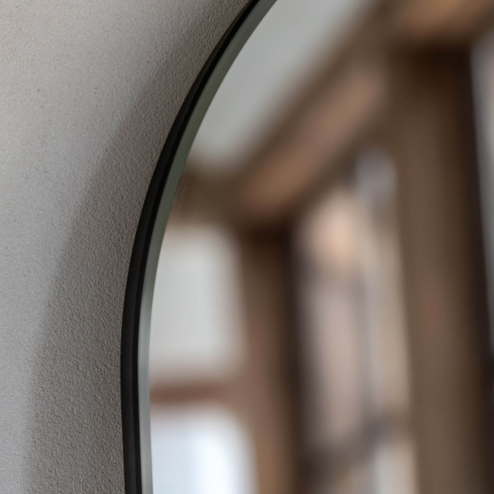 Holworth Narrow Arched Mirror, Black