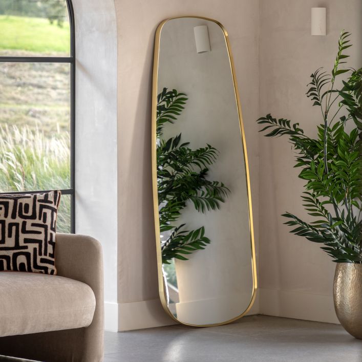 Holworth Shaped Mirror, Gold
