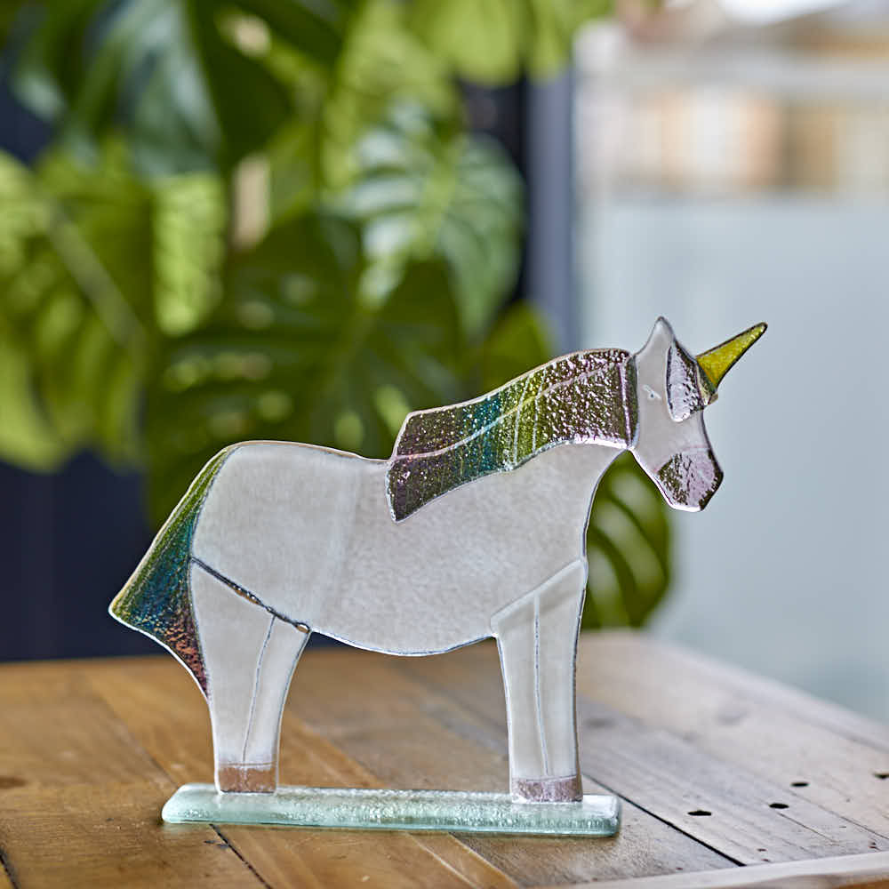 Hope The Unicorn Glass Ornament