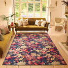 Hug Rug Eco-Washable Dark Florals Rug 120 x 185cm,160 x 230cm,185 x 275cm,75 x 220cm runner,75 x 300cm runner