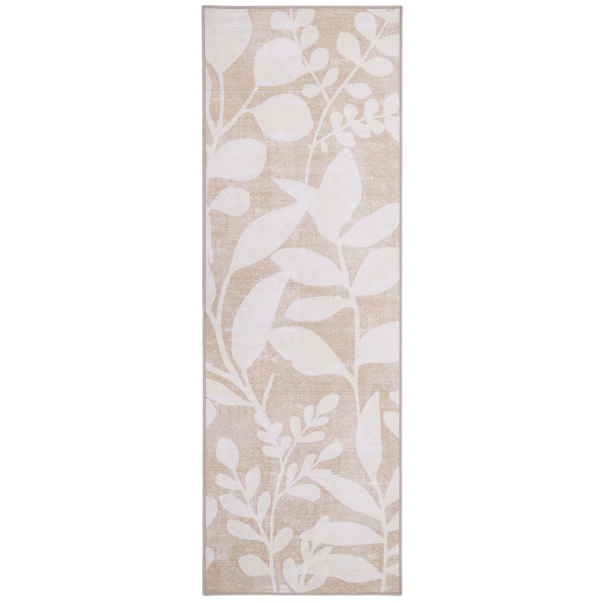 Hug Rug Eco-Washable Eden Leaves Natural Rug 120 x 185cm,160 x 230cm,185 x 275cm,75 x 220cm runner