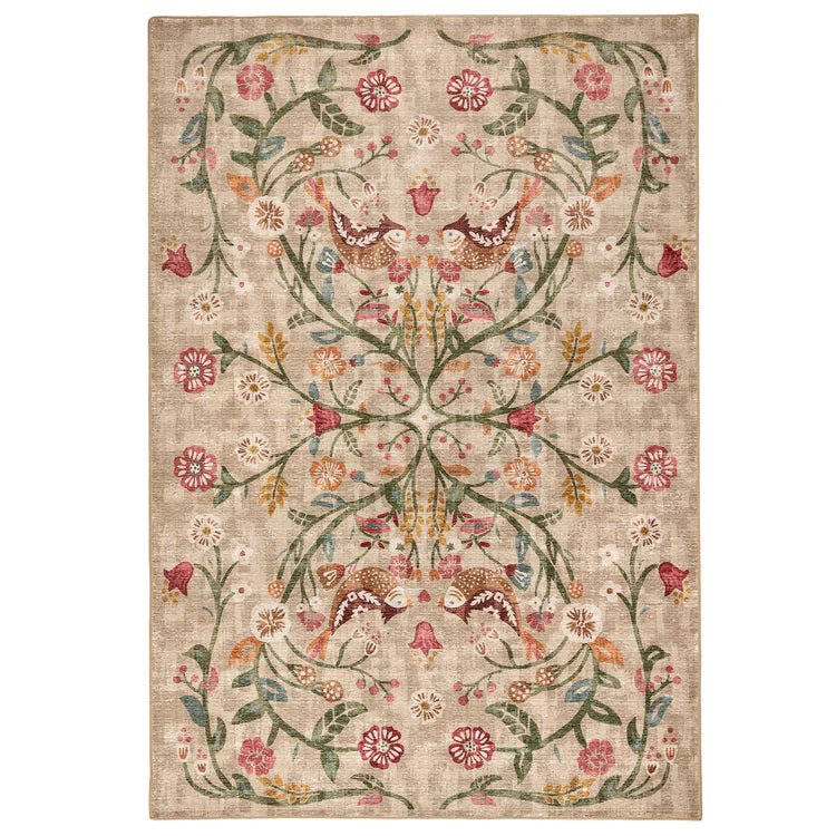 Hug Rug Eco-Washable Heritage Garden Rug 120 x 185cm,160 x 230cm,185 x 275cm,75 x 220cm,75 x 300cm