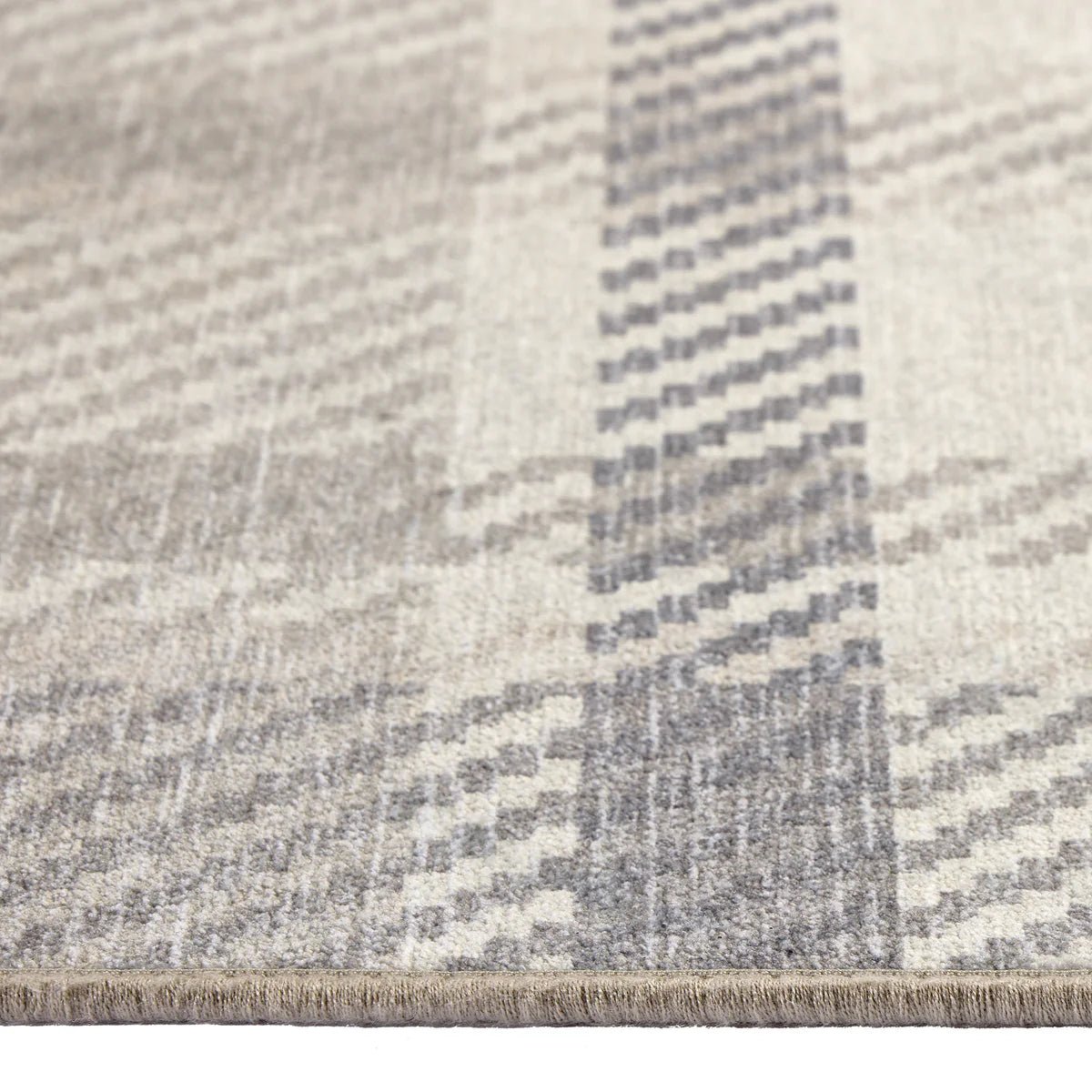 Hug Rug Eco-Washable Isla Plaid Neutral Rug 185 x 275cm,160 x 230cm,120 x 185cm,75 x 220cm,75 x 300cm