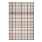 Hug Rug Eco-Washable Isla Plaid Pink Rug 75 x 220cm,185 x 275cm,160 x 230cm,120 x 185cm