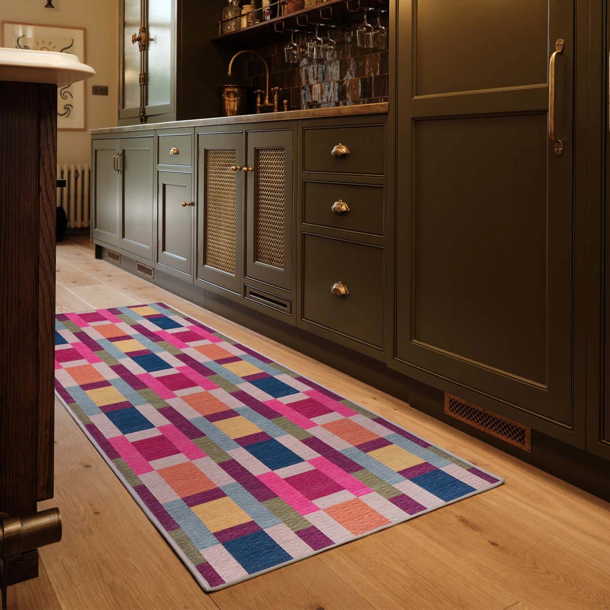 Hug Rug Eco-Washable Jude Geo Weave Bright Rug 75 x 220cm,185 x 275cm,160 x 230cm,120 x 185cm