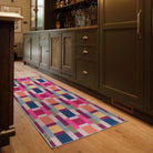 Hug Rug Eco-Washable Jude Geo Weave Bright Rug 75 x 220cm,185 x 275cm,160 x 230cm,120 x 185cm