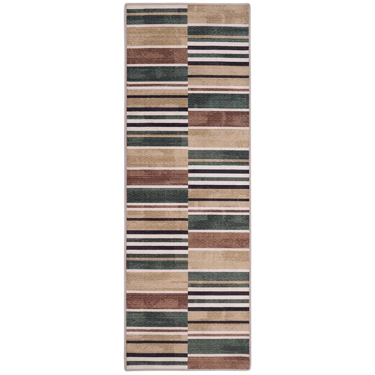 Hug Rug Eco-Washable Savanna Stripe Rug 75 x 220cm,120 x 185cm,160 x 230cm,185 x 275cm