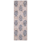 Hug Rug Eco-Washable Woodblock Paisley Blue 75 x 220cm,120 x 185cm,160 x 230cm,185 x 275cm